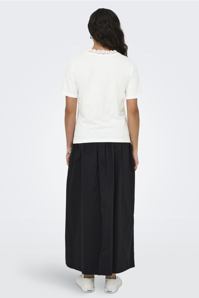 JDYSALVA LIFE S/S V-NECK TOP JRS DI 15351484 CLOUD DANCER